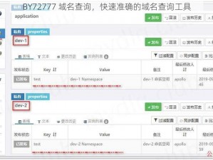 BY72777 域名查询，快速准确的域名查询工具