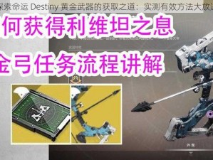 探索命运 Destiny 黄金武器的获取之道：实测有效方法大放送