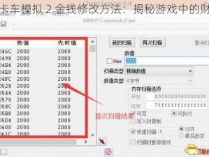 欧洲卡车模拟 2 金钱修改方法：揭秘游戏中的财富密码