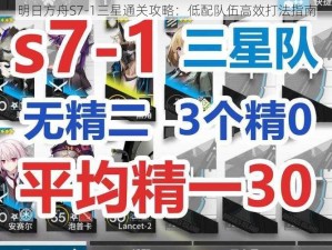 明日方舟S7-1三星通关攻略：低配队伍高效打法指南