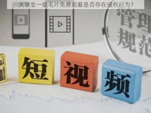 大学生一级毛片免费观看是否存在侵权行为？