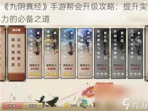 《九阴真经》手游帮会升级攻略：提升实力的必备之道