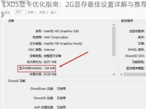 《XD5显卡优化指南：2G显存最佳设置详解与推荐》