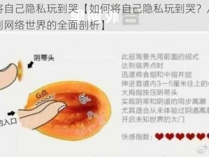 如何将自己隐私玩到哭【如何将自己隐私玩到哭？从日常生活到网络世界的全面剖析】