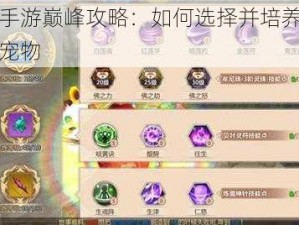 蜀门手游巅峰攻略：如何选择并培养最强仙灵宠物