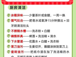 为什么厨房需要一次又一次地清洁？有哪些方法可以让厨房保持整洁？如何选择适合厨房的清洁用品？