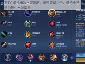 王者荣耀项羽1V1单挑无敌出装攻略：最强装备组合，横扫全场，项羽SOLO碾压一切对手的最牛出装指南