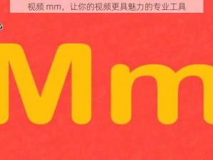 视频 mm，让你的视频更具魅力的专业工具