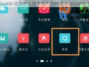 proumb 站为什么进不去？怎样进入 proumb 站？