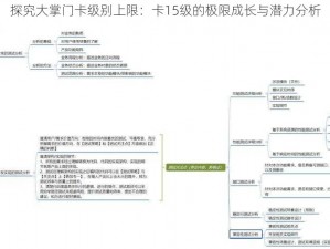 探究大掌门卡级别上限：卡15级的极限成长与潜力分析