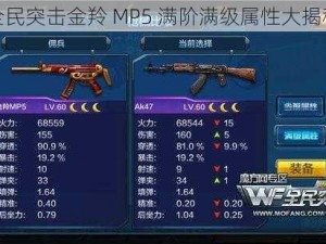 全民突击金羚 MP5 满阶满级属性大揭秘