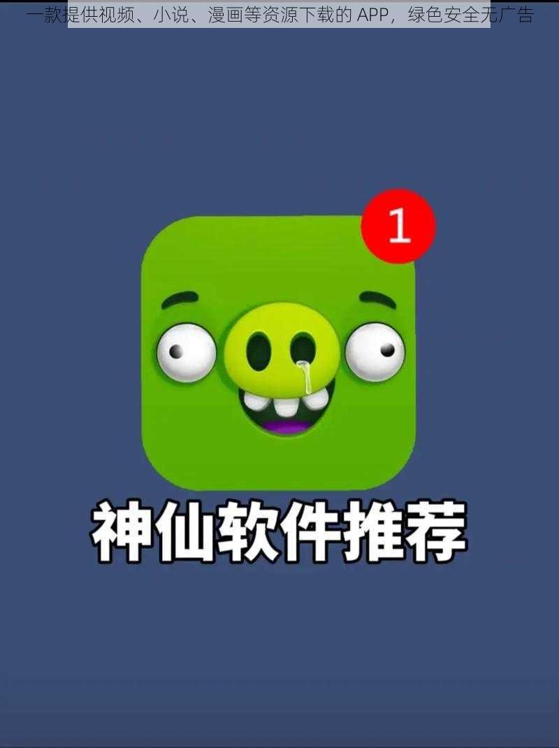 一款提供视频、小说、漫画等资源下载的 APP，绿色安全无广告