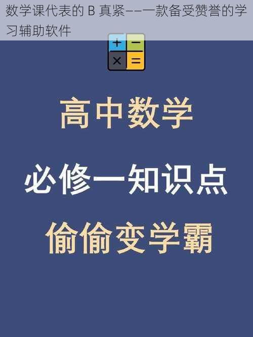 数学课代表的 B 真紧——一款备受赞誉的学习辅助软件