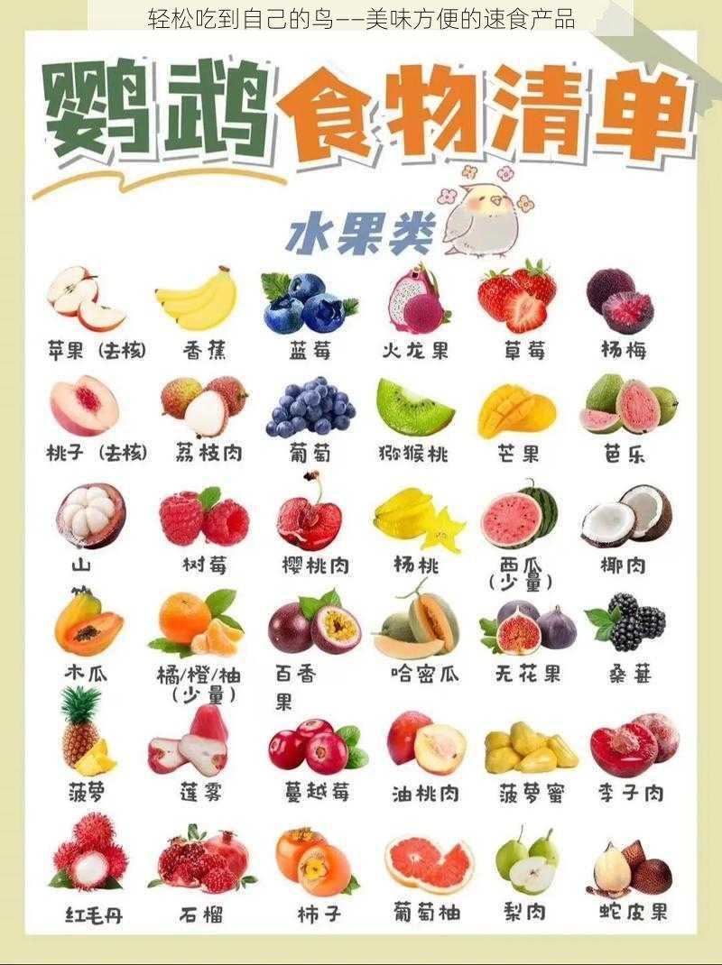 轻松吃到自己的鸟——美味方便的速食产品