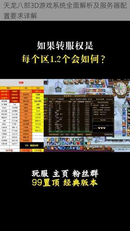 天龙八部3D游戏系统全面解析及服务器配置要求详解