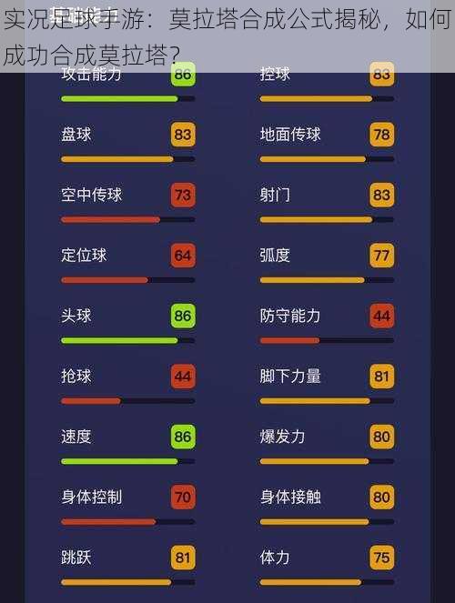 实况足球手游：莫拉塔合成公式揭秘，如何成功合成莫拉塔？