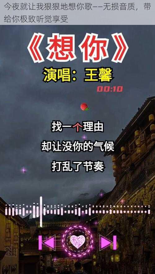 今夜就让我狠狠地想你歌——无损音质，带给你极致听觉享受