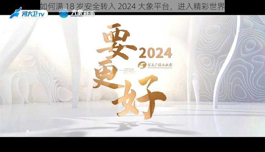 如何满 18 岁安全转入 2024 大象平台，进入精彩世界