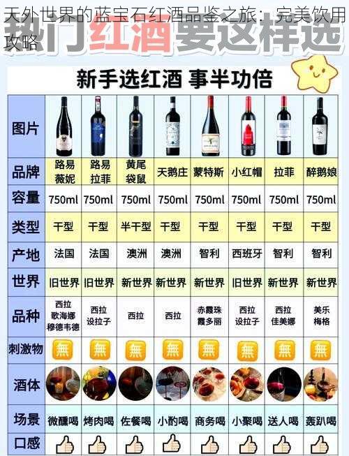 天外世界的蓝宝石红酒品鉴之旅：完美饮用攻略