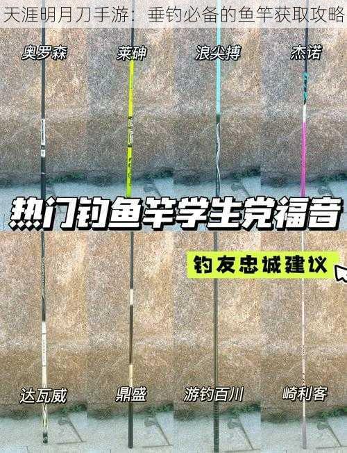 天涯明月刀手游：垂钓必备的鱼竿获取攻略