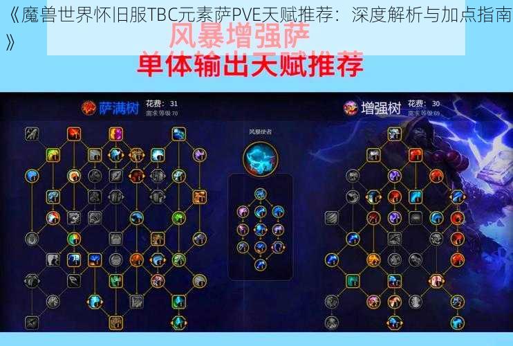 《魔兽世界怀旧服TBC元素萨PVE天赋推荐：深度解析与加点指南》