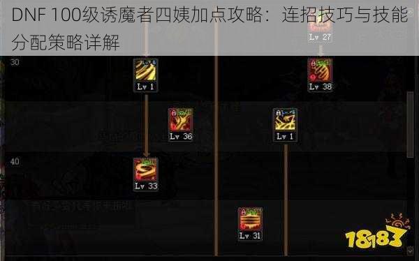 DNF 100级诱魔者四姨加点攻略：连招技巧与技能分配策略详解