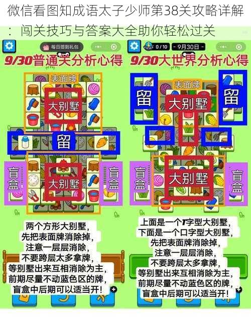 微信看图知成语太子少师第38关攻略详解：闯关技巧与答案大全助你轻松过关