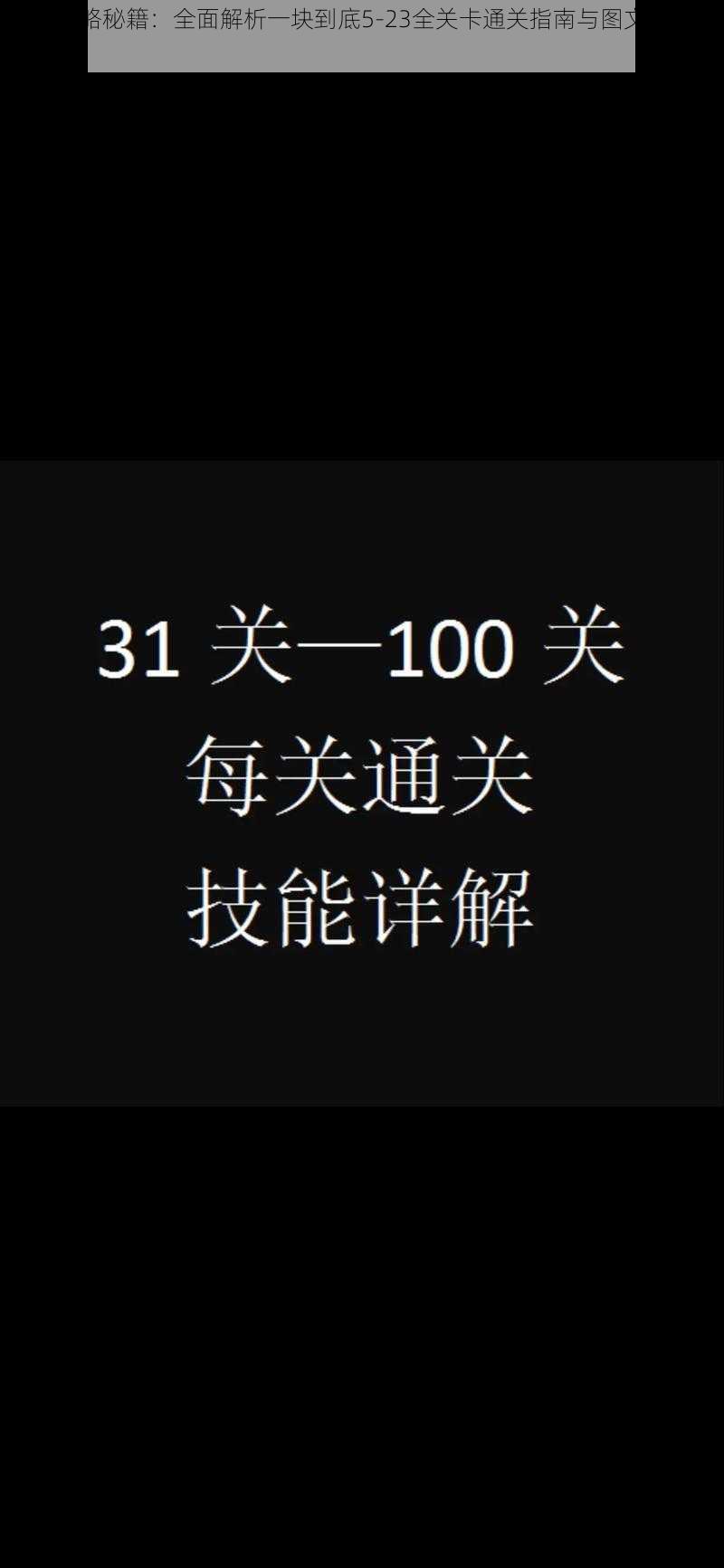 游戏攻略秘籍：全面解析一块到底5-23全关卡通关指南与图文攻略大全