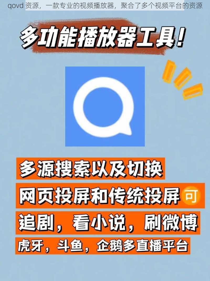 qovd 资源，一款专业的视频播放器，聚合了多个视频平台的资源