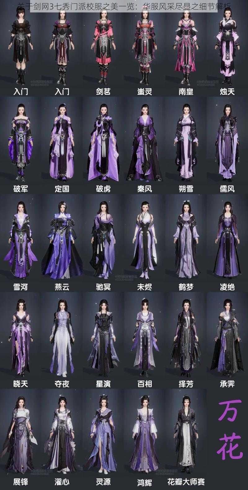 关于剑网3七秀门派校服之美一览：华服风采尽显之细节解析