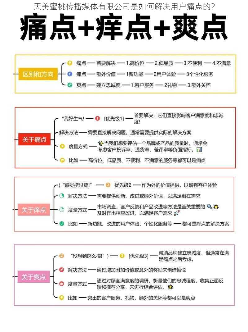 天美蜜桃传播媒体有限公司是如何解决用户痛点的？