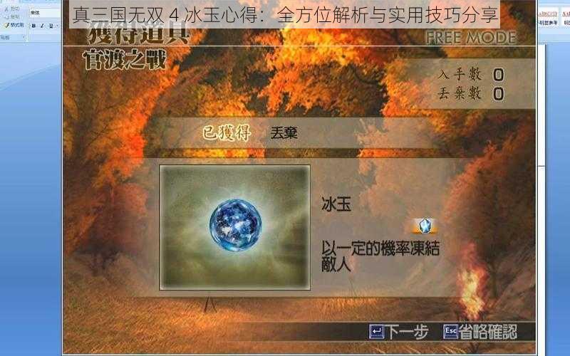 真三国无双 4 冰玉心得：全方位解析与实用技巧分享