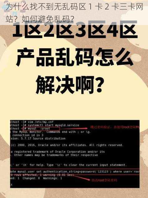 为什么找不到无乱码区 1 卡 2 卡三卡网站？如何避免乱码？