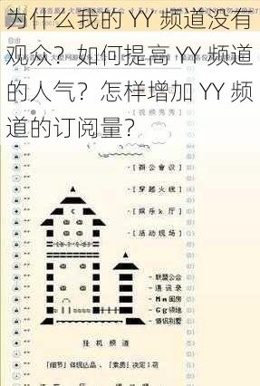 为什么我的 YY 频道没有观众？如何提高 YY 频道的人气？怎样增加 YY 频道的订阅量？