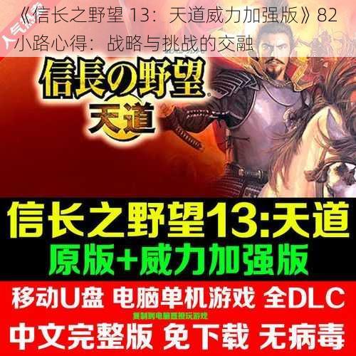 《信长之野望 13：天道威力加强版》82 小路心得：战略与挑战的交融