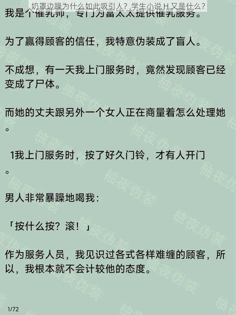 奶罩边躁为什么如此吸引人？学生小说 H 又是什么？