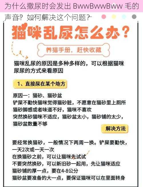 为什么撒尿时会发出 BwwBwwBww 毛的声音？如何解决这个问题？