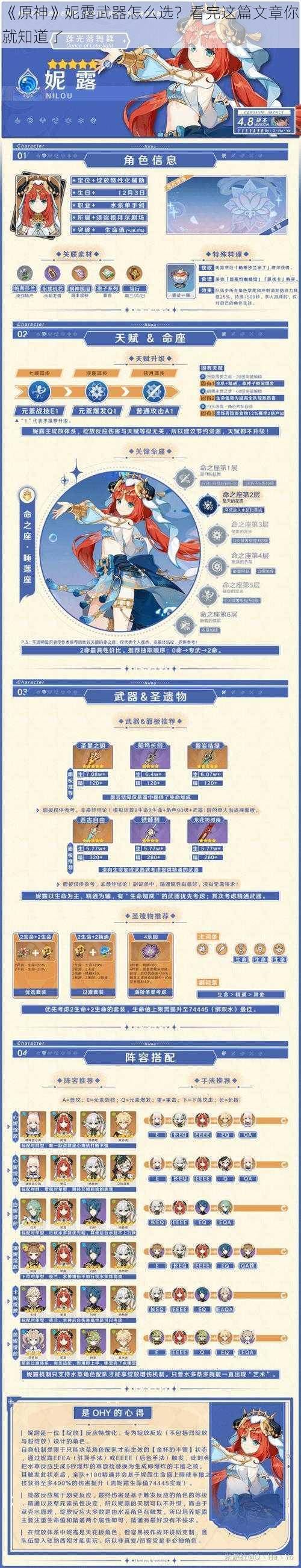 《原神》妮露武器怎么选？看完这篇文章你就知道了