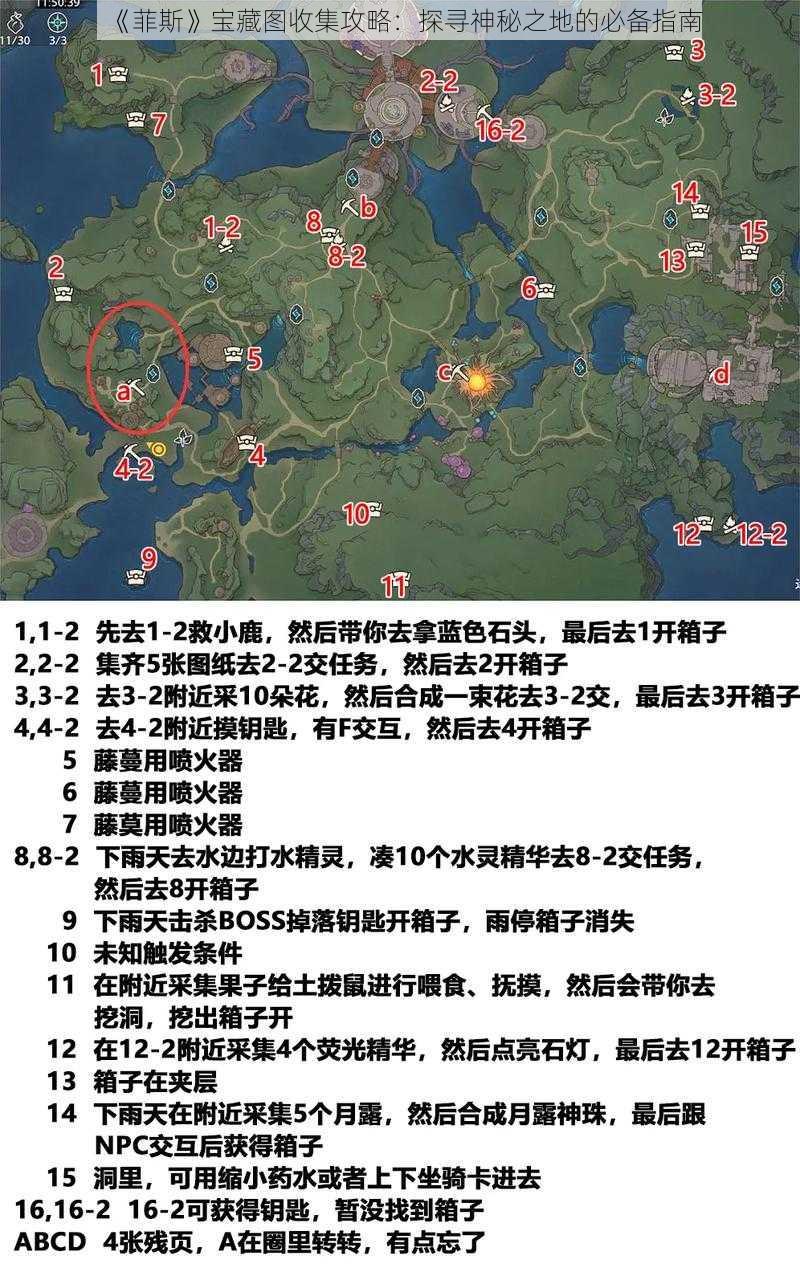 《菲斯》宝藏图收集攻略：探寻神秘之地的必备指南