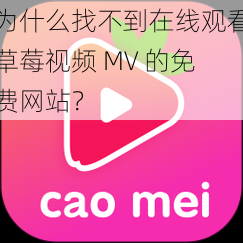 为什么找不到在线观看草莓视频 MV 的免费网站？