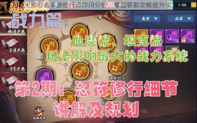 《火影忍者手游修行点作用分析，掌握获取攻略提升实力》