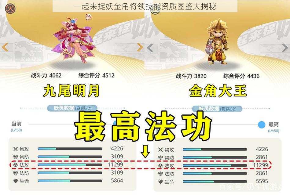 一起来捉妖金角将领技能资质图鉴大揭秘