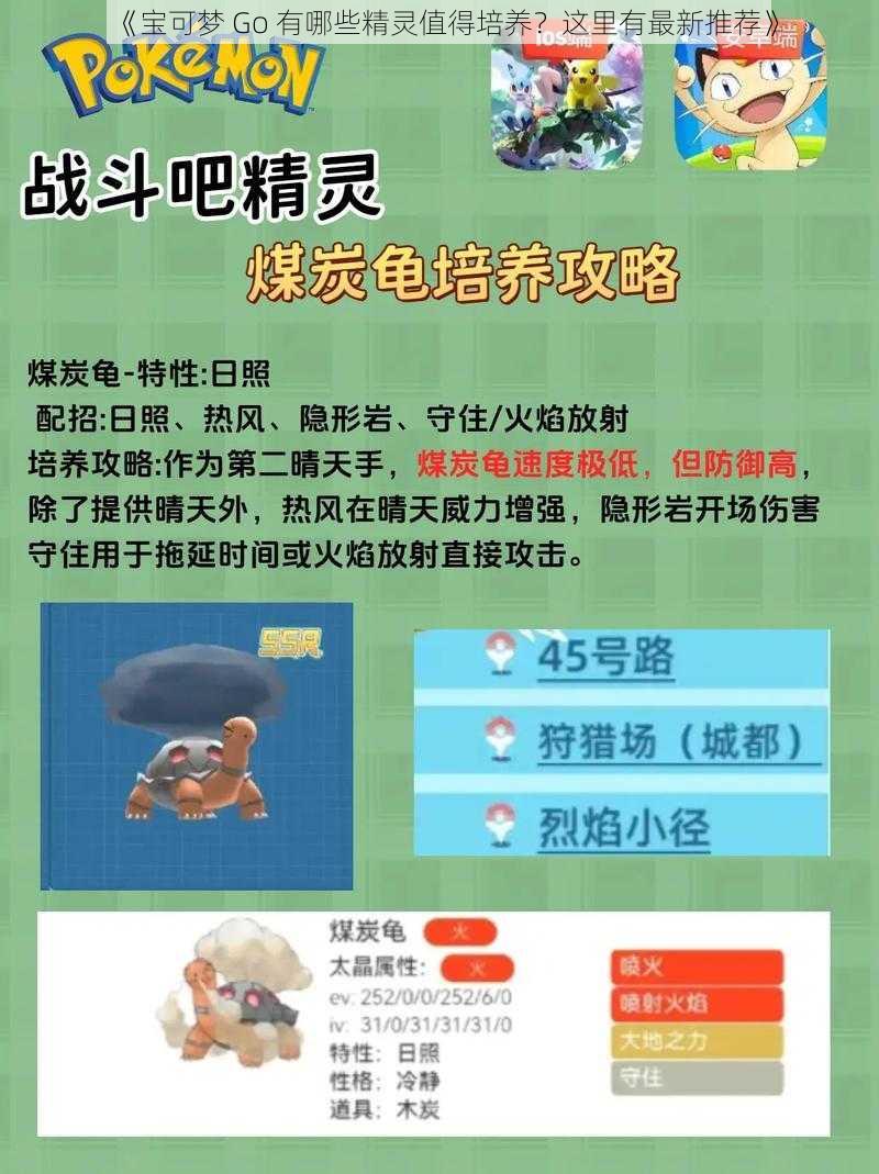 《宝可梦 Go 有哪些精灵值得培养？这里有最新推荐》