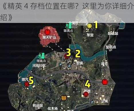 《精英 4 存档位置在哪？这里为你详细介绍》