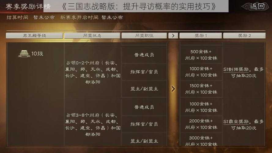 《三国志战略版：提升寻访概率的实用技巧》